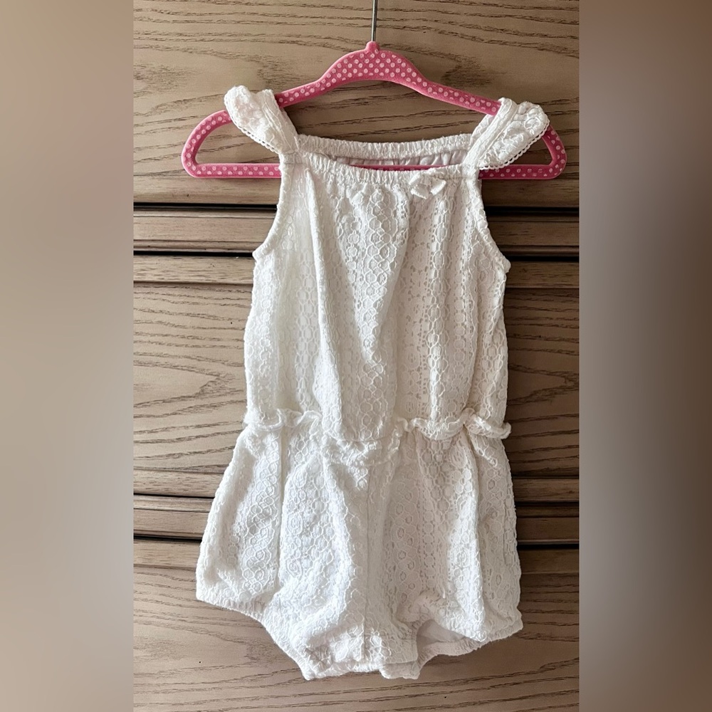12-18 Months Baby Girl’s White Lace Romper. H&M